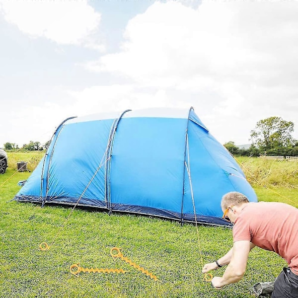 Jordankare i plast med spiral - Perfekt för camping, säkring av djur, tält, markiser, mm