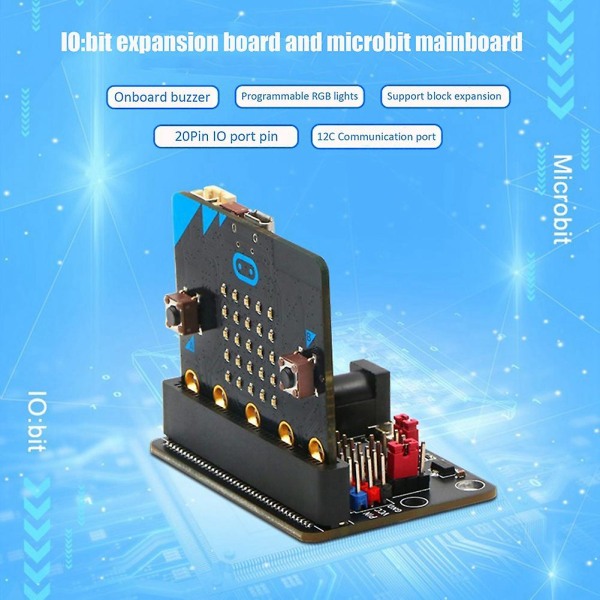 Microbit-laajennuslevy 5V virransyötöllä IO-parannuslevy Micro-Bit-sovitinlevy