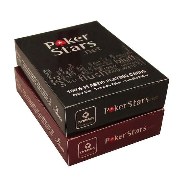 Sort, PokerStars spillekort - 100% plastik - sort
