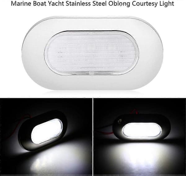 Båd Vanity Lamper 12V Hvid LED Rektangulær Rustfri Stål Lampe til Kabinelys eller Trappe Bro
