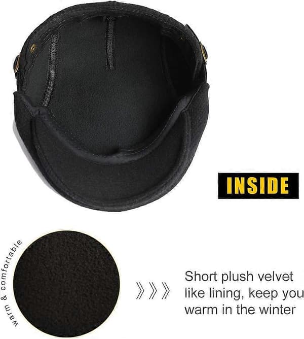 Herr Flat Caps Basker Tweed Klassisk Tweed Keps Black