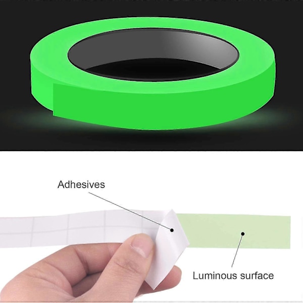 20mm*5m Selvlysende Tape, Fluorescerende Tape