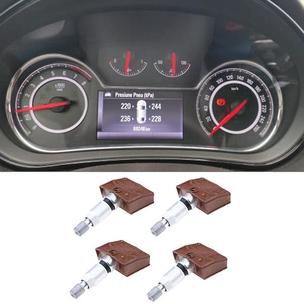 4 stk TPMS-sensor for Opel C dekktrykk sensor for Opel Ampera Volt 433MHz 13348393
