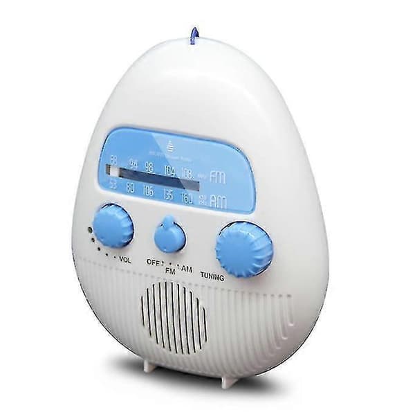 Duschradio med klocka, vattentät, digitalt, hängande