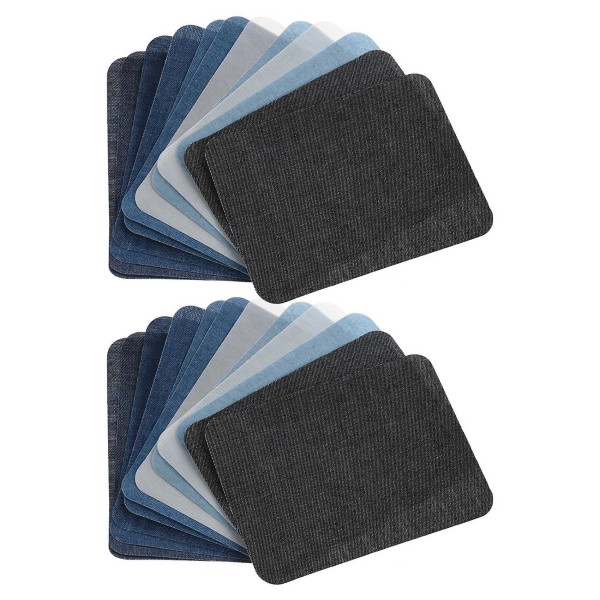 20 stk Thermal Sticky Iron On Mending Patches Jeans Bag Hat Reparasjon Dekor Design