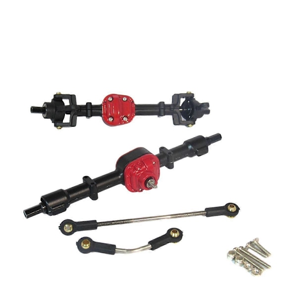 RC-auton metallivaihteisto etu- ja taka-akselisetti MN D90 D91 D96 99S FJ45 1/12 RC-auton päivitysosille Tarvikkeet Musta