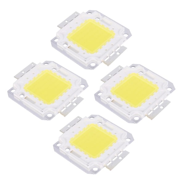 4x Højtydende 50w LED Chip Pære Lys Lampe DIY Hvid 3800lm 6500k