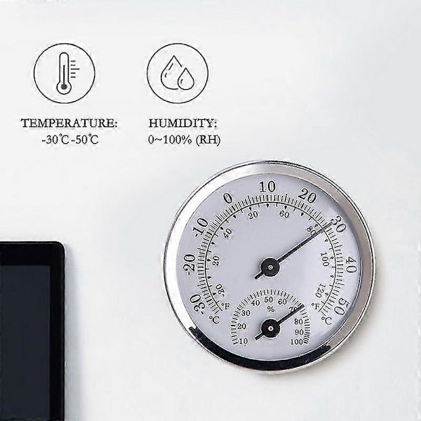 Kylskåpstermometer hygrometer hem högprecision piano vinskåp sköldpaddslåda termometer hygrometer