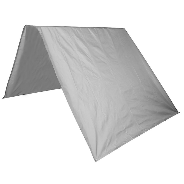 190 t polyester taft solseil markisetak for utendørs hage gårdsplass gårdsplass 132x226cm grå