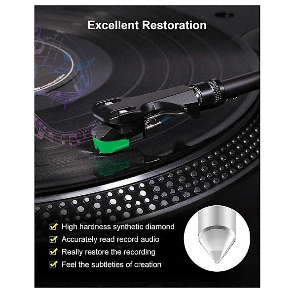 Platespillernål for Audio-Technica AT-VMN95E Stylus, Elliptisk platespillernål for AT-LP120X