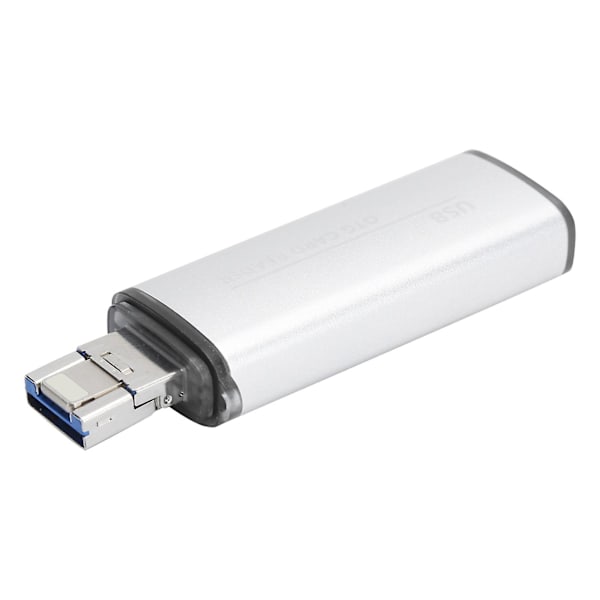 Kortläsare OTG USB3.0 för iOS-gränssnitt/OS X-minne/Litet minneskort U Disk Adapter Silver