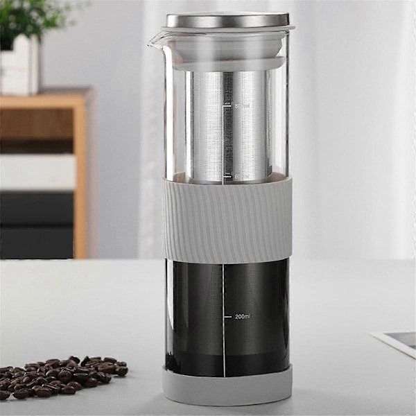 Bärbar Lufttät Cold Brew Iced Coffee Maker Te-infuser - 800 ml Cold Brew Kaffekanna Bryggning G