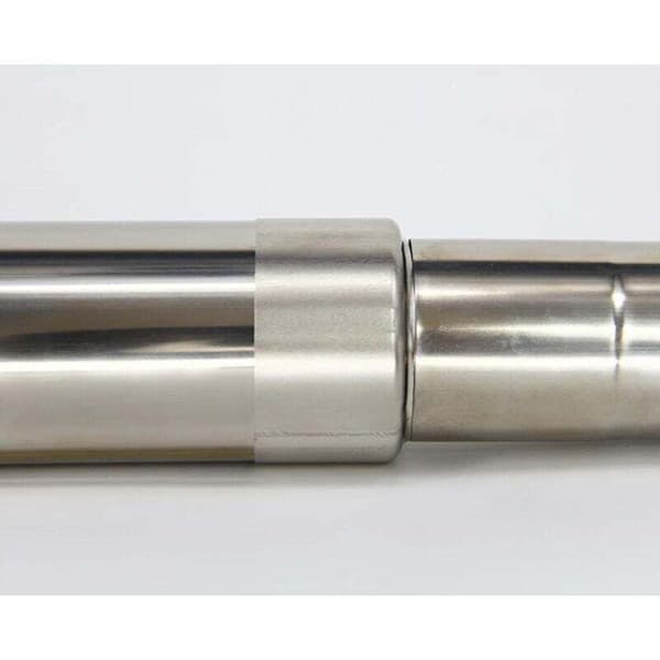 Røgrørsreduktion i rustfrit stål. Skorstensadapter. Ovnrør. Reduktion i rustfrit stål. Røgrør. Ovnrør (90-80 mm)