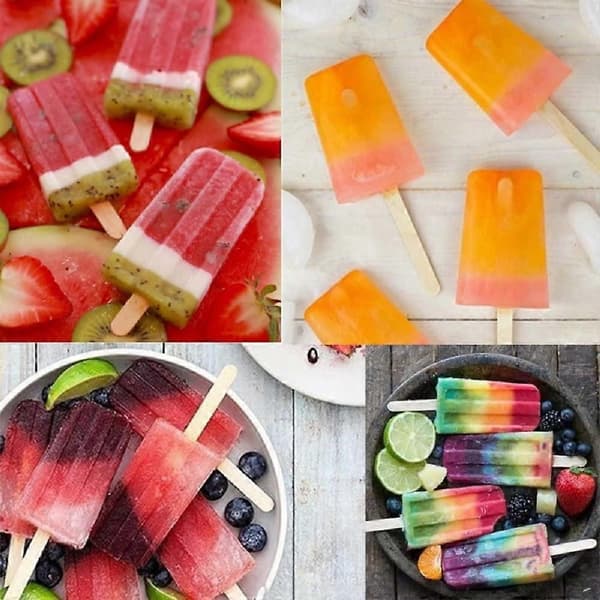200 stk. Hobby-pinde Ispinde Naturtræ Popsicle Hobby-pinde 11,4 cm Længde Treat-pinde Ispinde