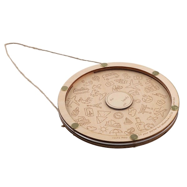 Personlig Myntbox Resepresent Diskar för Lek med Mynt som Glider Nedåt Transparent Disk Pengabox B