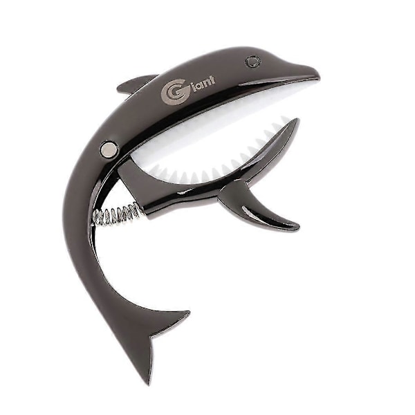 Holdbar Delfinformet Capo med Rask Utgivelse for Gitar Elskere Svart