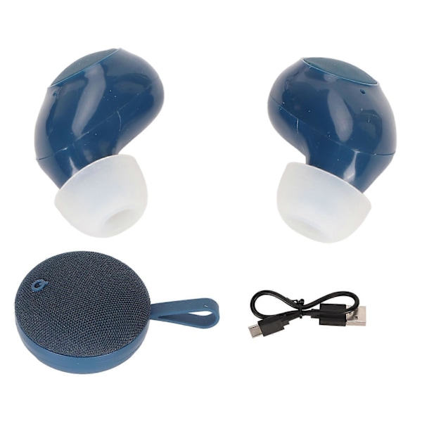 2 i 1 Bluetooth-högtalare med hörlurar BT 5.3 Bärbar Uppladdningsbar Trådlös Hörlur Bluetooth-högtalare med Snodd