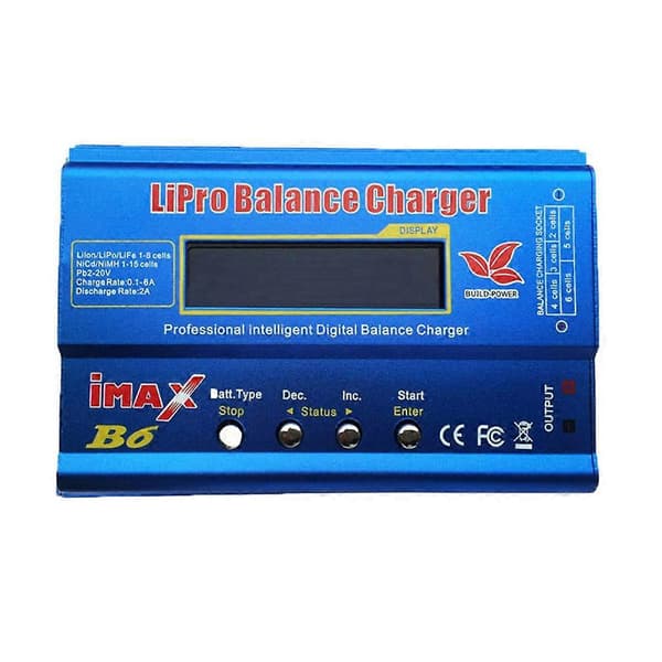 iMAX B6 LCD-skjerm Digital RC Lipo NiMh Batteri Balanseringslader Multifunksjon