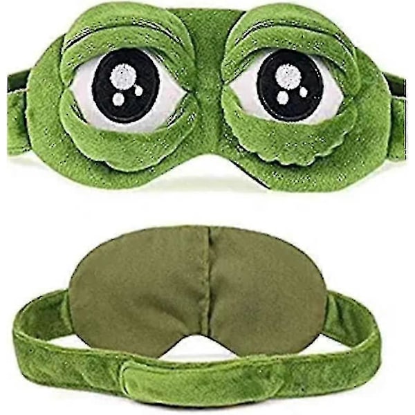 3D Groda Ögonmask - Söt Tecknad Groda Ögonbindel, Supermjuk Ögonmask_l