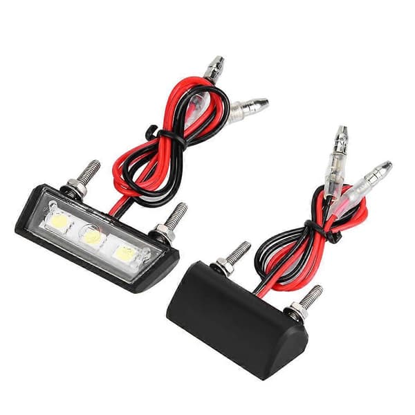 12V Universal Motorcykel Nummerplatta Vit LED Ljus Vattentät
