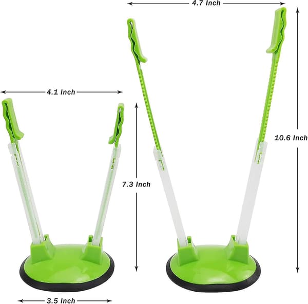 Stativholder for matlagningspose/plastfrysepose/poseholderstativ, måltidsplanlegging/matlagningsposeholdere, 4-pakning/4 stk