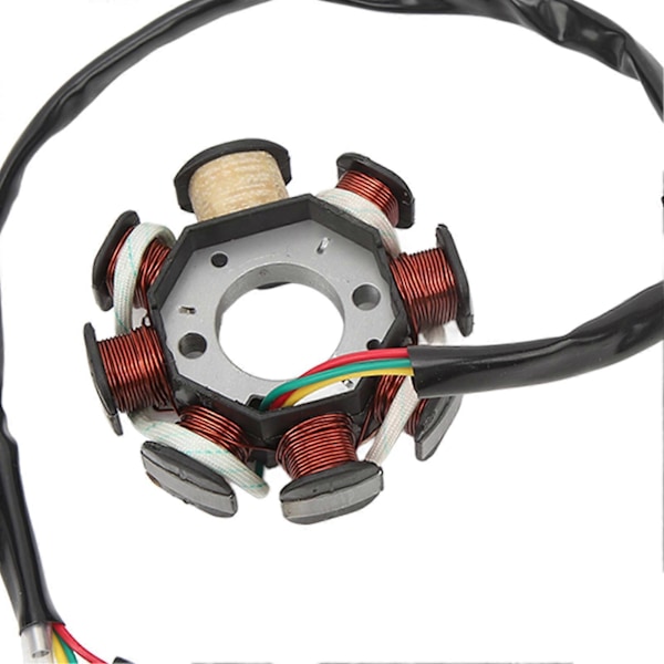 Magneto Stator 8 Spole 5 Trådar Högtemperatur Koppartråd Magneto Svänghjul Avdragare Passar För GY6 50CC 60CC 80CC 139QMB