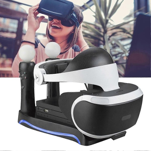 Stabil sklisikker ladestasjon med oppbevaringsstativ for spillkonsoll gamepad for PS VR2/Move