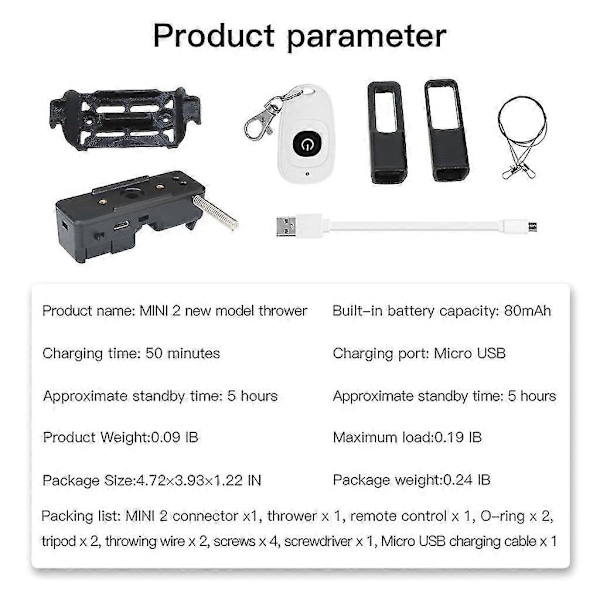 Drone Thrower Airdrop-system för Mavic Mini 1/2 Bröllopsring Bete