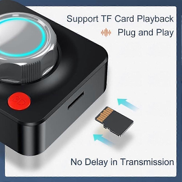 Bluetooth 5.1 Mottaker Sender Bluetooth Audio Adapter, Optisk Spdif Toslink Koaksial 3.5 mm