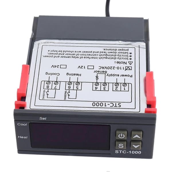 5x 220v Digital Temperaturkontroller Termostat Med NTC - STC-1000