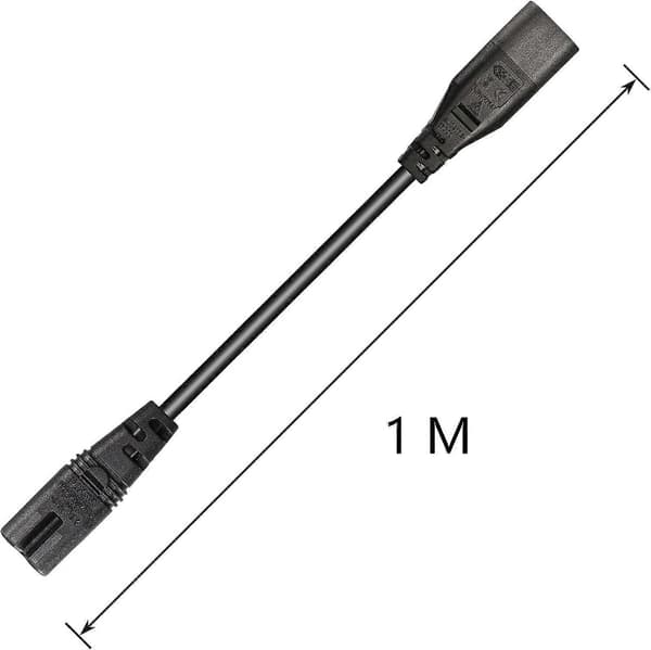 3,3 Fod IEC 320 C7 til C8 Strømkabel, C8 Han til C7 Hun Forlængerforsyningsadapterkabel, 2,5A 250V til Computerskærm