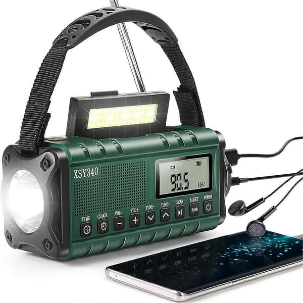 Intelligent Nødradio Multifunksjon Håndsveiv USB-Lading Solcellelading Lagring