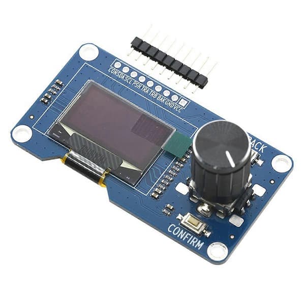 OLED-skjerm kombinert med EC11 roterende encoder-modul IIC-grensesnitt for 1,3 tommer