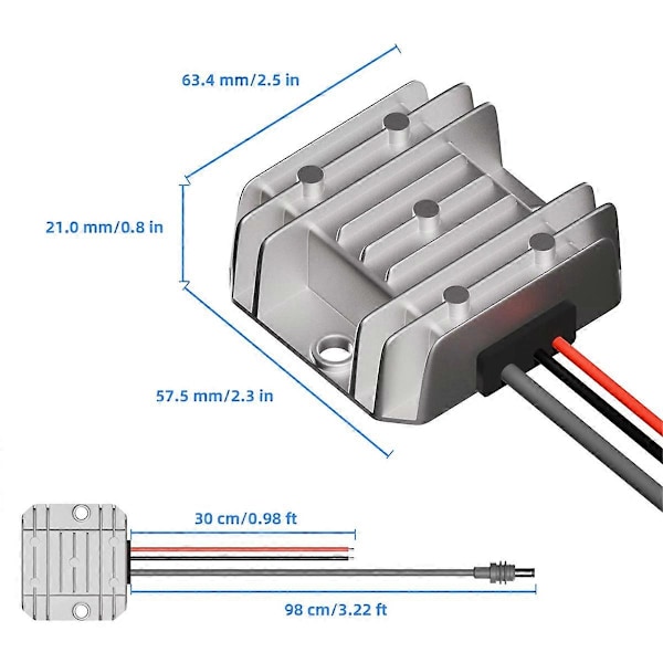 För Starlink Mini Step Up Strömkabel 12V/24V till 30V 3.5A Omvandlare med DC Strömförsörjningskabel DC St