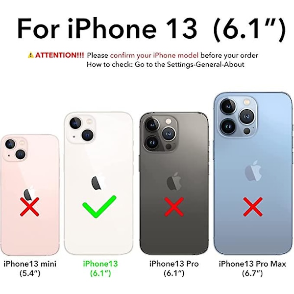 Kompatibel med iPhone 13 Skal 6.1, Ultratunt Flytande Silikon Fulltäckande Mjuk Gel Gummi Skal Skydd 6.1\" - Svart