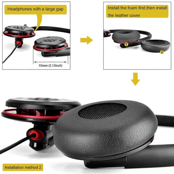 Bløde Memory Foam Ørepuder til BlueParrott B250-XTS Hovedtelefon Ørepuder