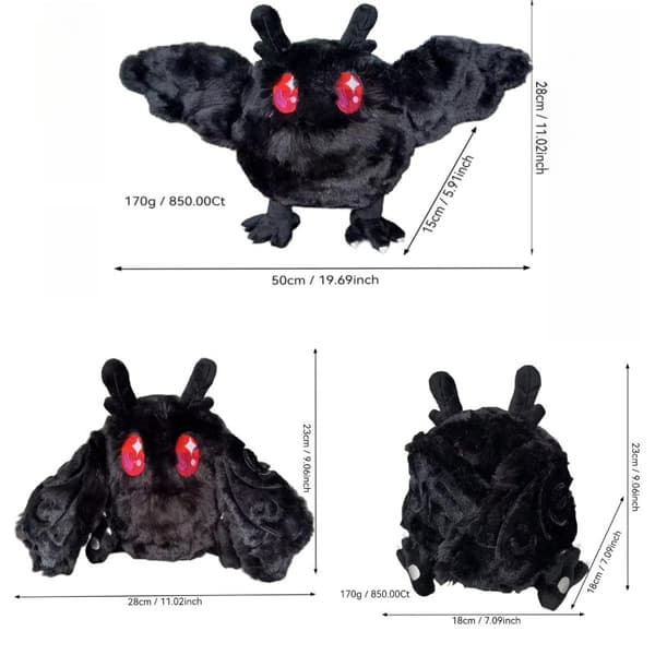 Mothman Skräck Mothman Plyschleksak Halloween Present Docka