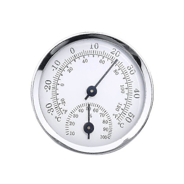 Mini Rund Väggmonterad Analog Termometer Hygrometer Temperatur Luftfuktighetsmätare