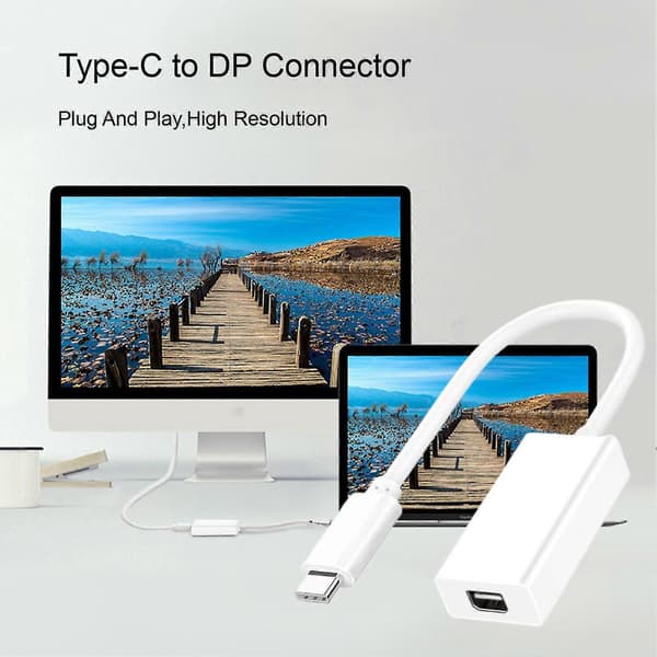 Type-C - DP -muunnin 1080P Korkean resoluution videonsiirto USB C - DP -videoadapterikaapeli tietokonetarvikkeet