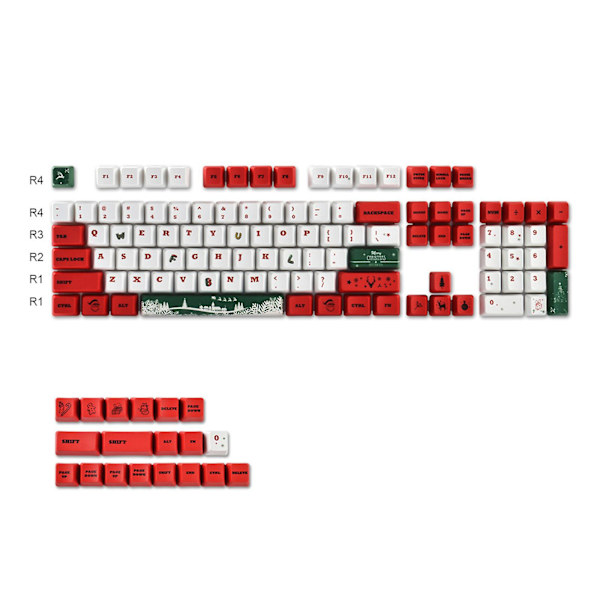 Jultema Keycaps Set Oem Profil Dye Sublimation Pbt Mekaniska