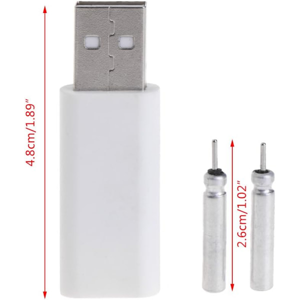 1 set fiskeflöte USB uppladdningsbar elektrisk batteri CR425 glödstift laddare