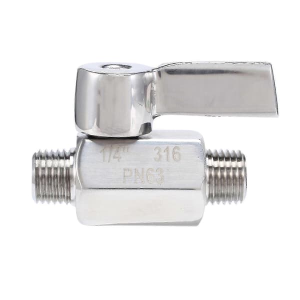 316 Rustfritt Kuleventil - 1/4 Tomme NPT Gjenget Hannhunn Mini Kuleventil (1/4 Tomme Hannhunn)