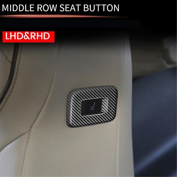 Til Alphard/vellfire 40 Series 2023+ Høj Konfiguration Bil Midterrække Sæde Sideknap Ramme Kulfiber