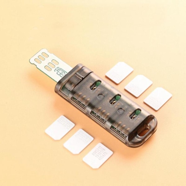 6-spors adapter Multi-Reader Mini Sim Nano med uavhengig kontrollbryter for 5/6/7/8/x