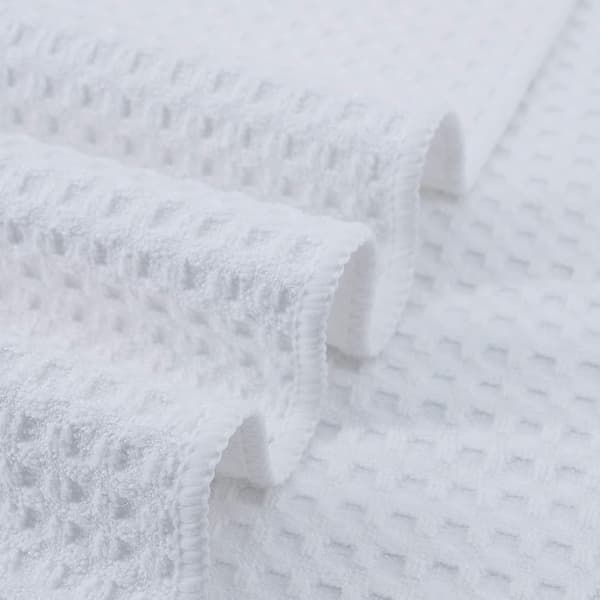 Premium Våffelvävd Mikrofiber Kökshanddukar, 6-pack (40x70cm, Grå och Vit)