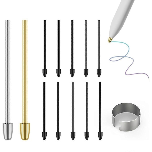 Spidser til reMarkable 2, Metal Spidser til reMarkable Pen, Udskiftningsspids/Nibs Efterfyldning Tilbehør 12 stk