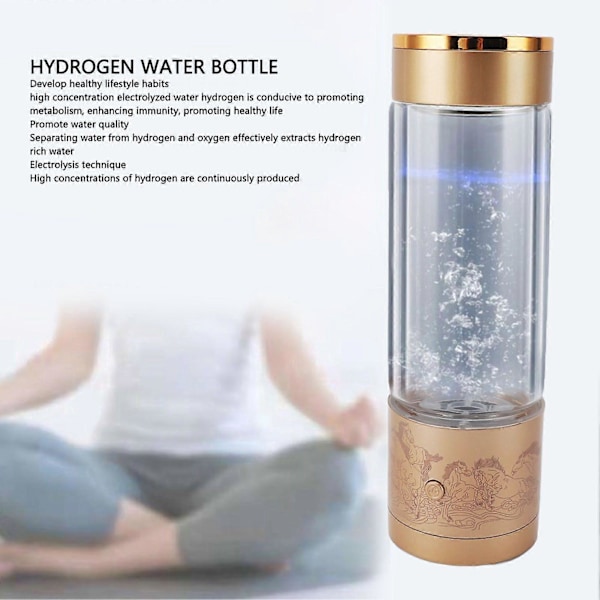 350ml Hydrogenvannflaske Bærbar Hydrogenvann Ioniseringsmaskin Hydrogenrikt Vannglass Helsekopp