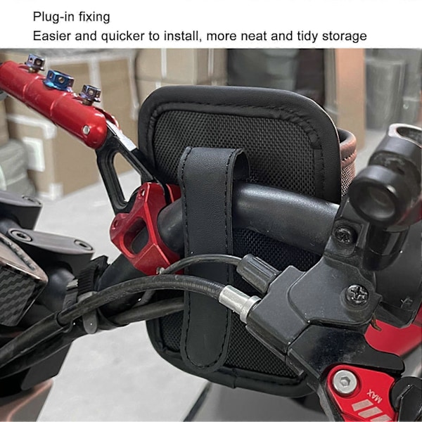 Motorcykel Vattenkoppshållare Svart Dräneringshål Plug-in Fast Universal för Elfordon Motorcykel