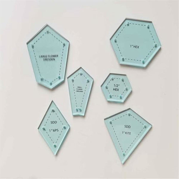 300 Stykker Papir Patchwork Former Akryl Quilt Skabelon Quilting Patchwork Patchwork Håndværk Syning