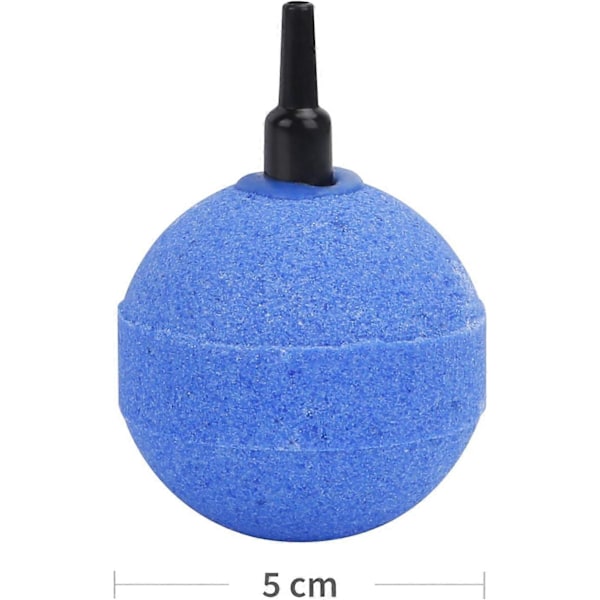 5cm Blå Ball Luftstein Boble Diffuser for Akvarium 2 W Luftpumpe, 4 Pakning